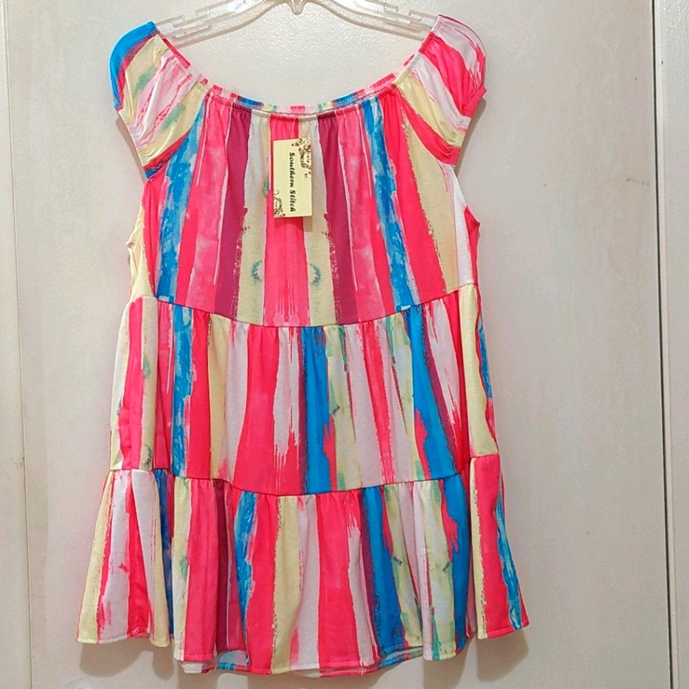 Southern Stitch Girl's Summer Dress Cute Sz L